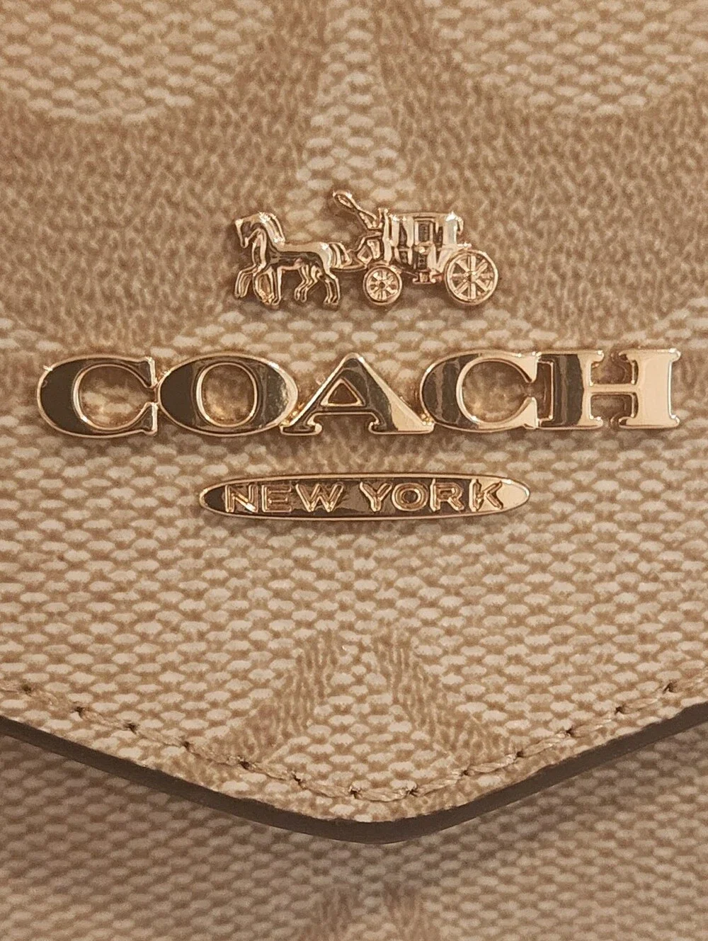 Coach Travel Envelope Wallet Wristlet Signature Canvas C1962 – Like New